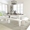 Flash Furniture 8'x40" White Table/4 Bench Set XA-FARM-5-WH-GG - alternate 1
